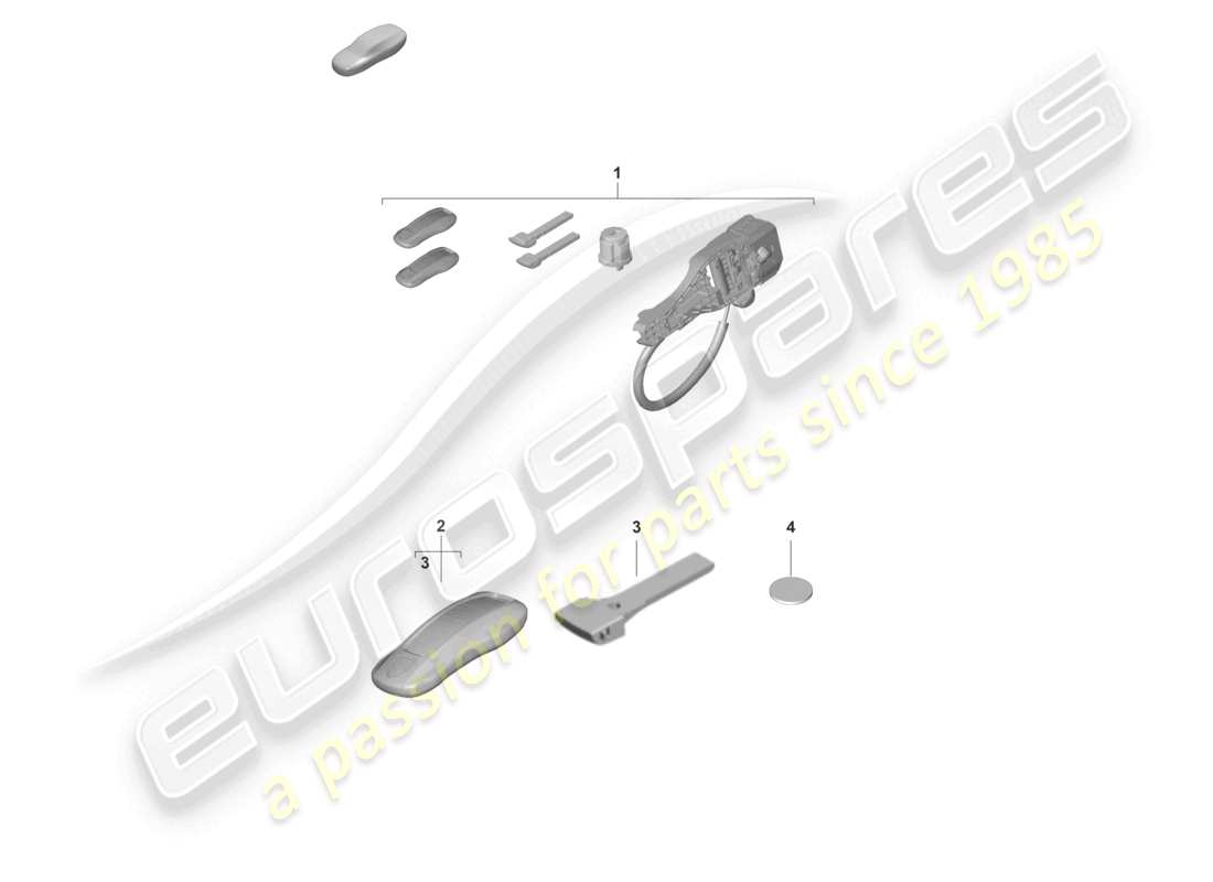 porsche 2023 (panamera 971-2) lock cylinders part diagram