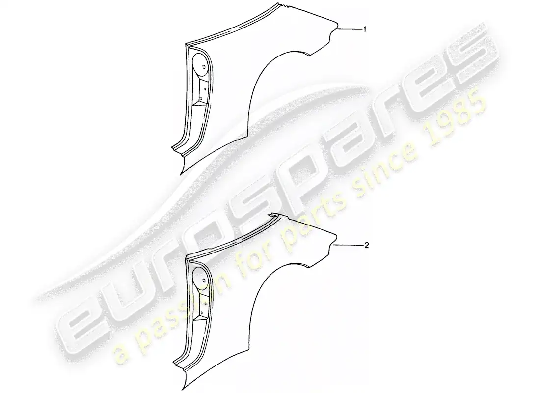 porsche 1994 (993) side panel parts diagram