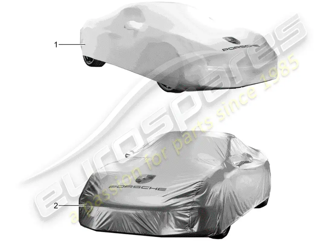 porsche 2019 (tequipment 98x/99x) cover parts diagram