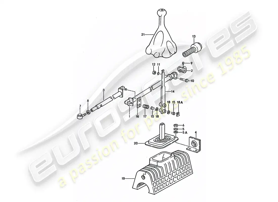 porsche 1995 (928) shift mechanism - for vehicles with - manual gearbox parts diagram