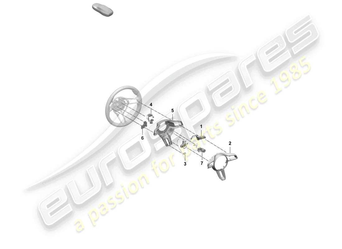 porsche 2026 (taycan 9j1-2) accessories steering wheel part diagram