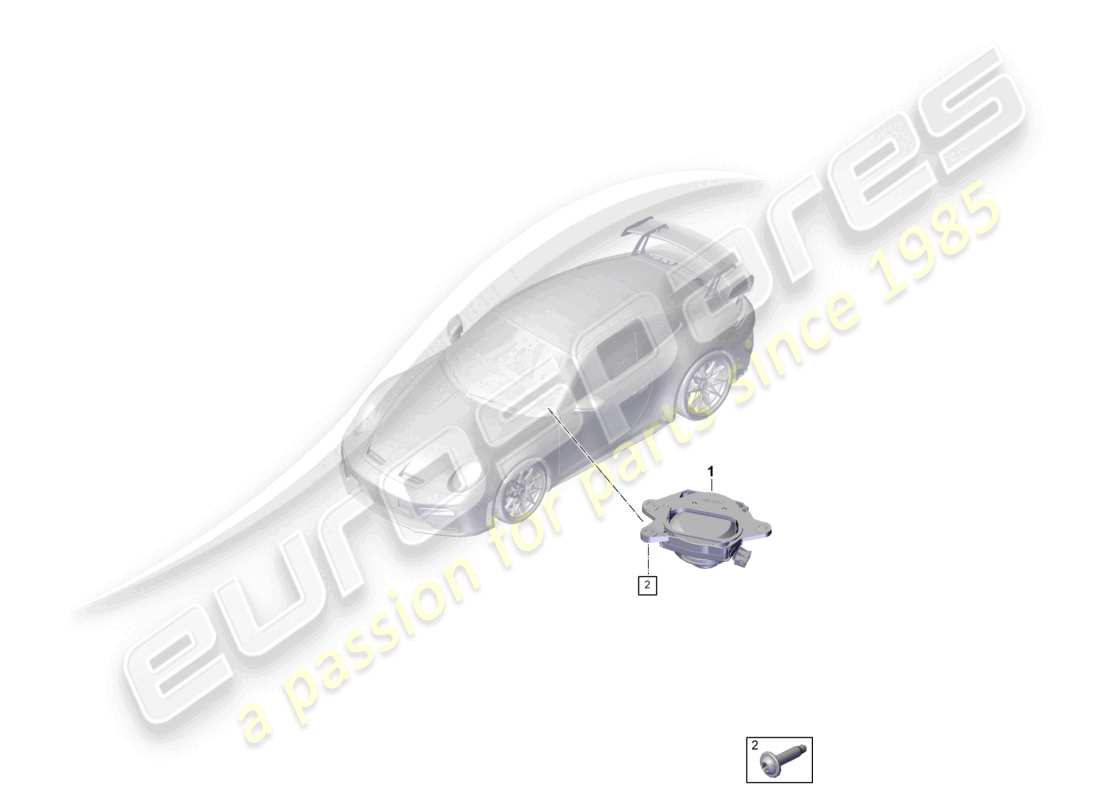 porsche 2025 (992-2 gt3) loudspeaker subwoofer part diagram