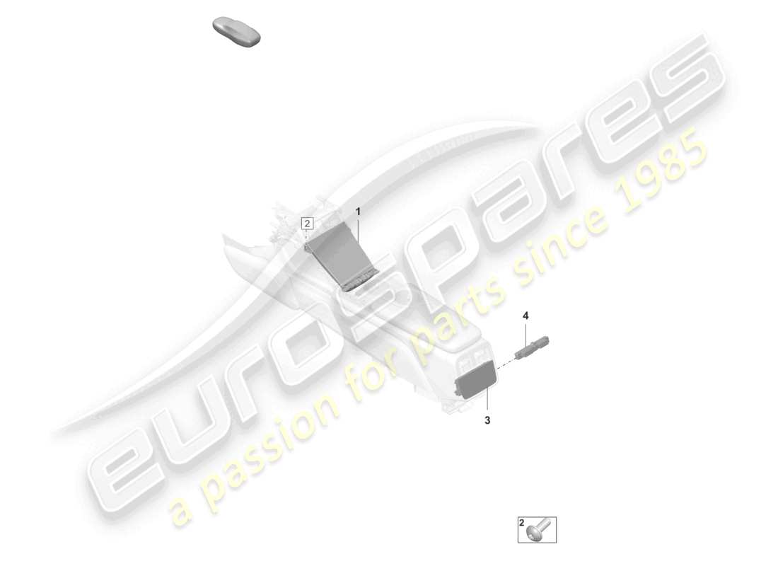 porsche 2023 (taycan 9j1-1) display and control unit centre console part diagram