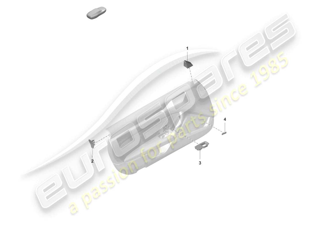 porsche 2023 (992-1 gt3/rs/st) door panel accessories part diagram