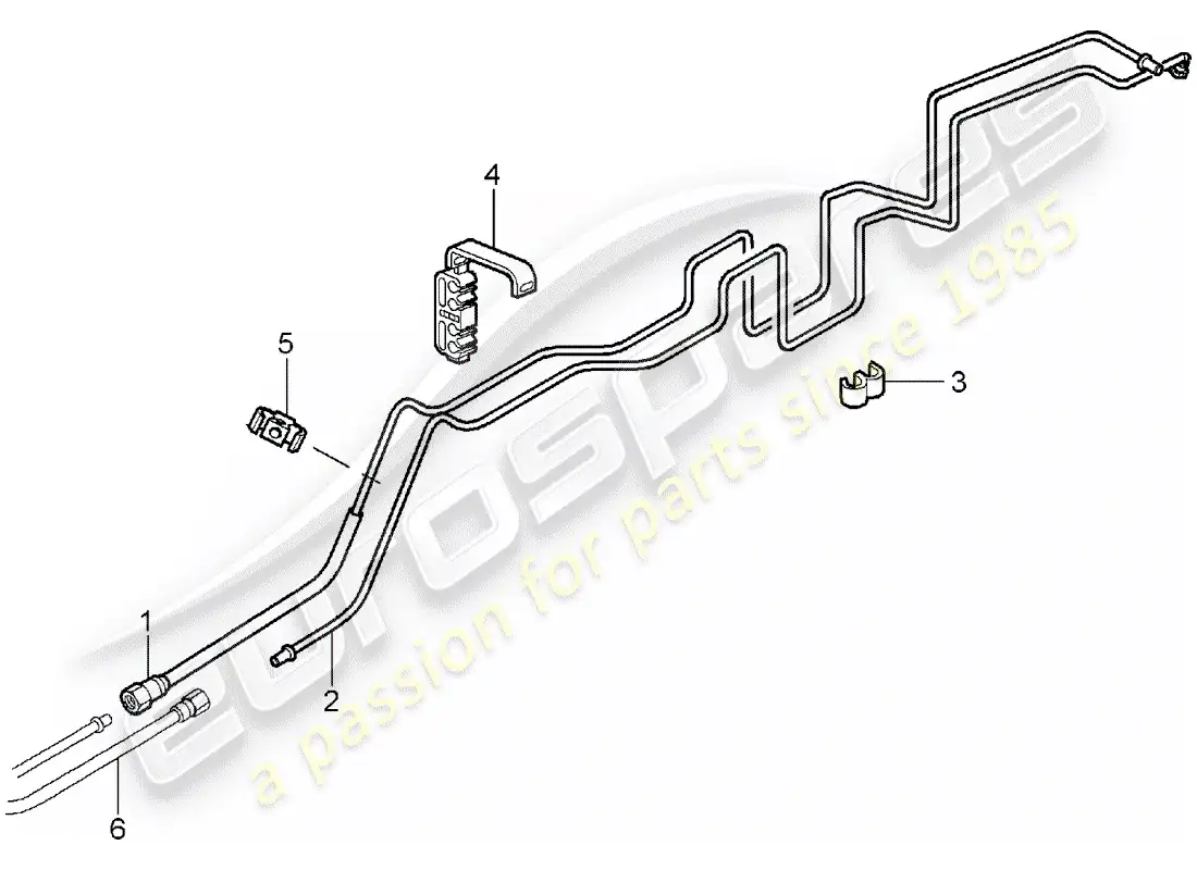 porsche 2005 (997-1) fuel system parts diagram