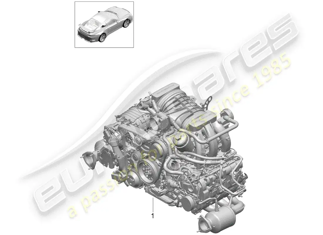 porsche 2016 (991-1 r/gt3/rs) replacement engine parts diagram