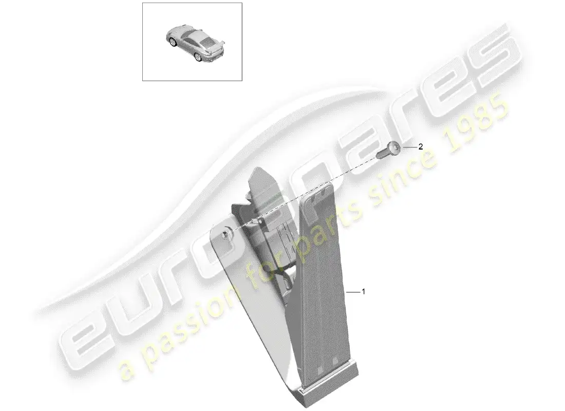 porsche 2016 (991-1 turbo) brake and acc. pedal assembly parts diagram