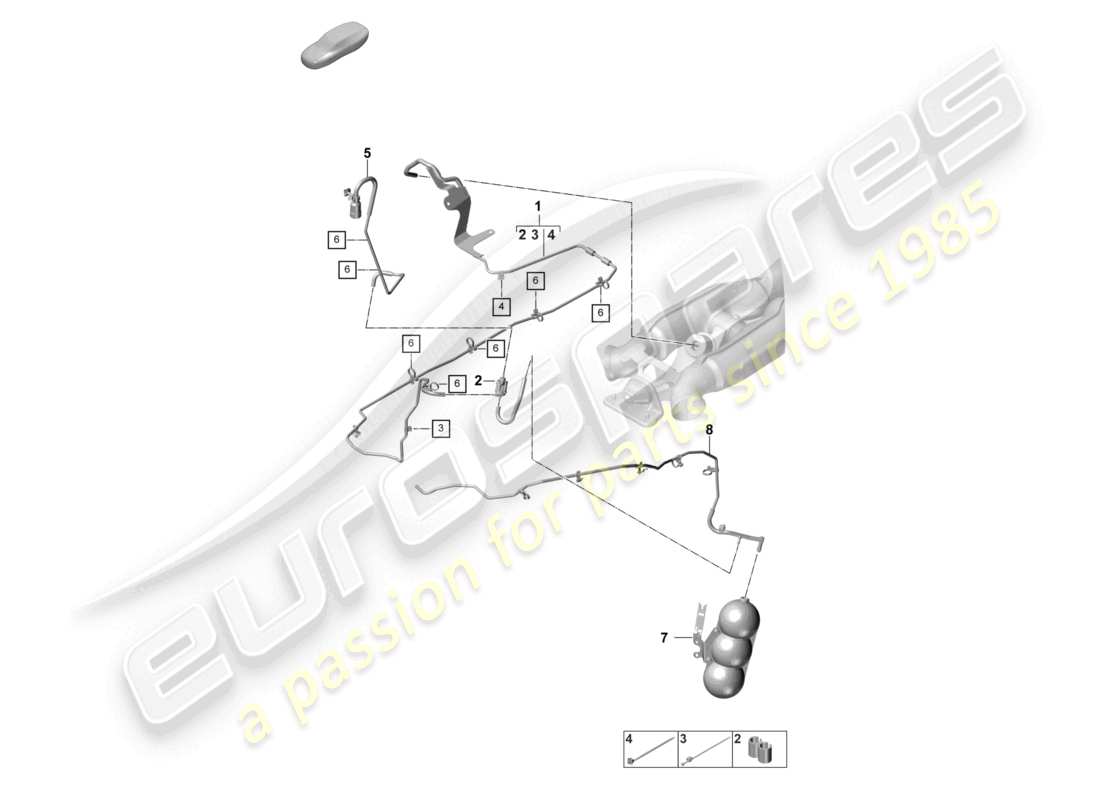 porsche 2023 (panamera 971-2) vacuum system exhaust system part diagram