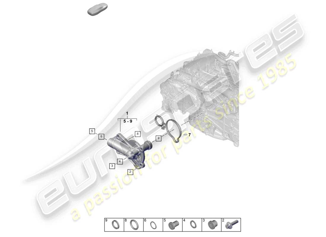 porsche 2024 (992-2) crankshaft engine (oil press./lubrica.) part diagram