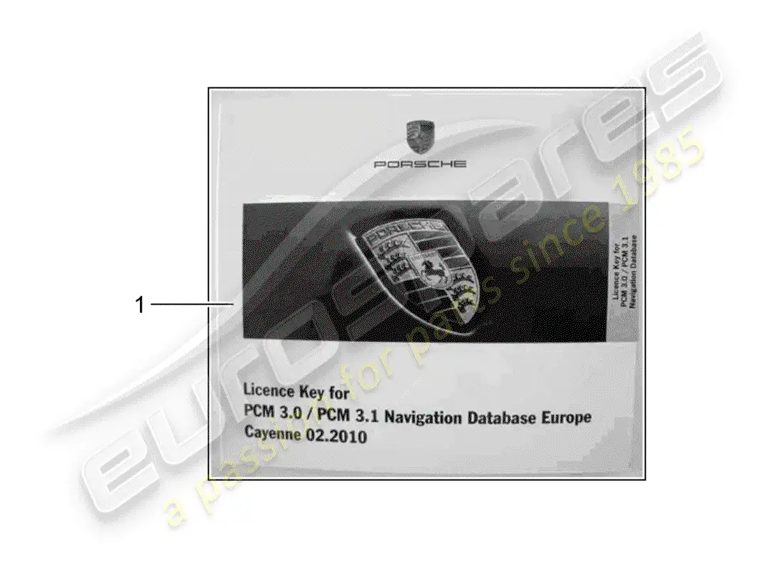 porsche 2011 (tequipment cayenne) navigation system parts diagram