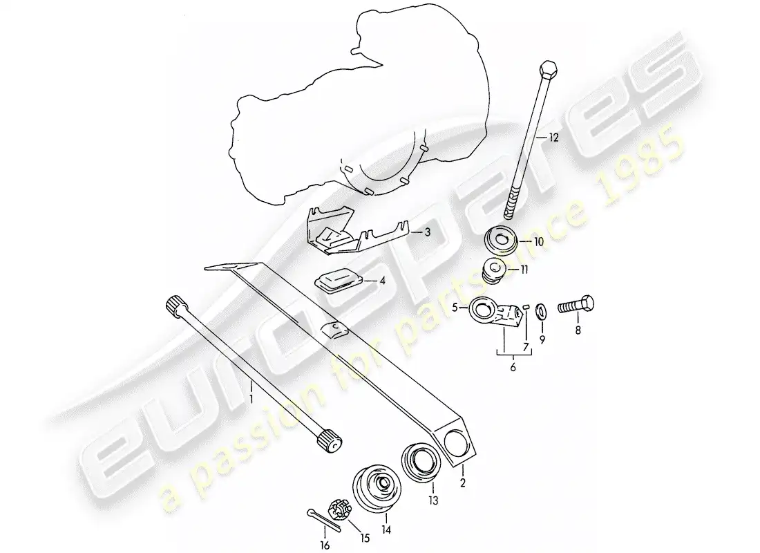 porsche 1960 (356b/356c) rear axle - helper spring parts diagram
