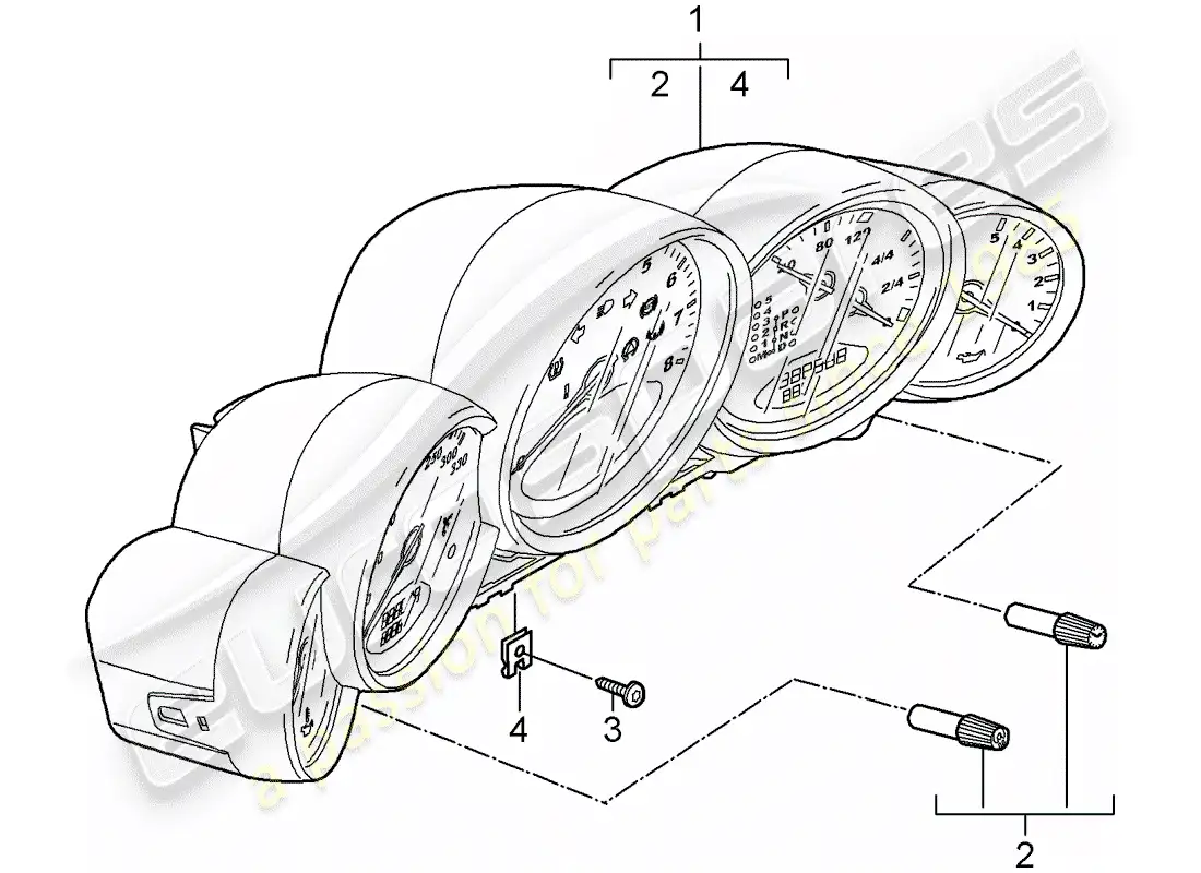 porsche 2011 (997-2) instruments parts diagram