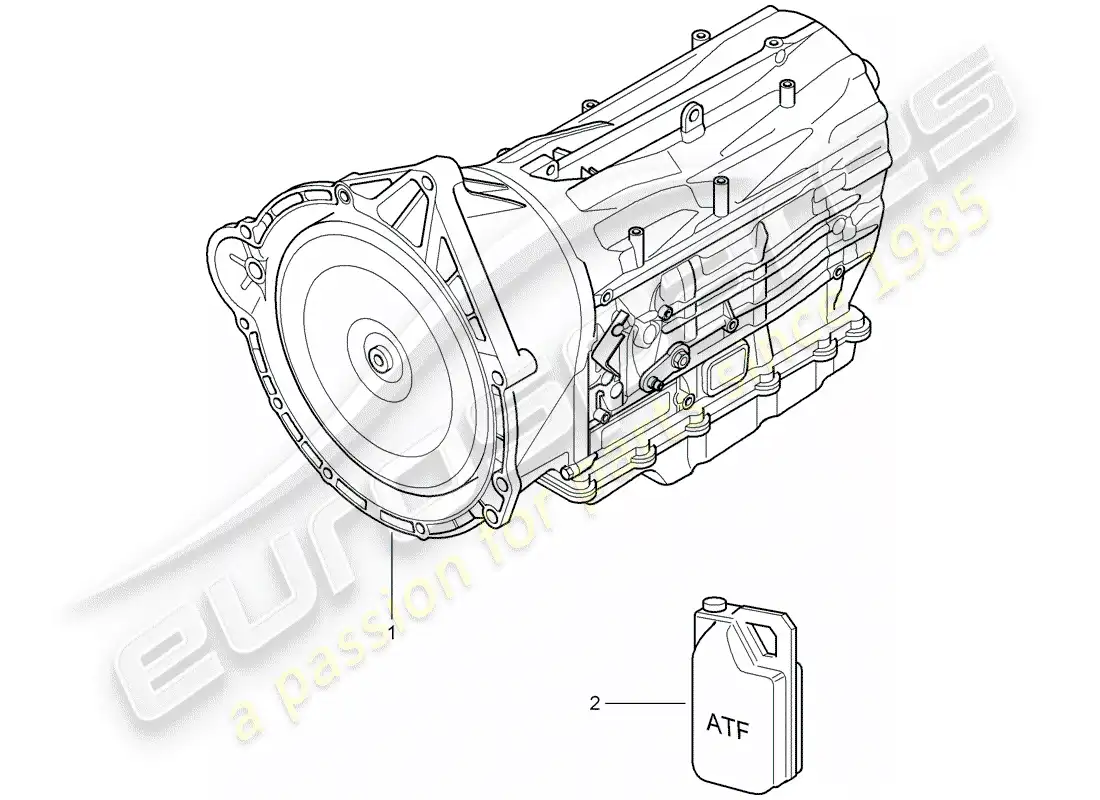 porsche 2010 (cayenne e1 9pa) 6-speed automatic gearbox for parts diagram