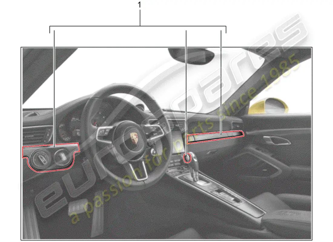 porsche 2015 (tequipment 98x/99x) installation kit parts diagram