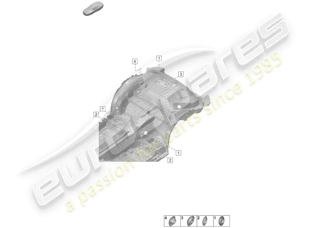 porsche 2020 (992-1) plugs for body parts diagram