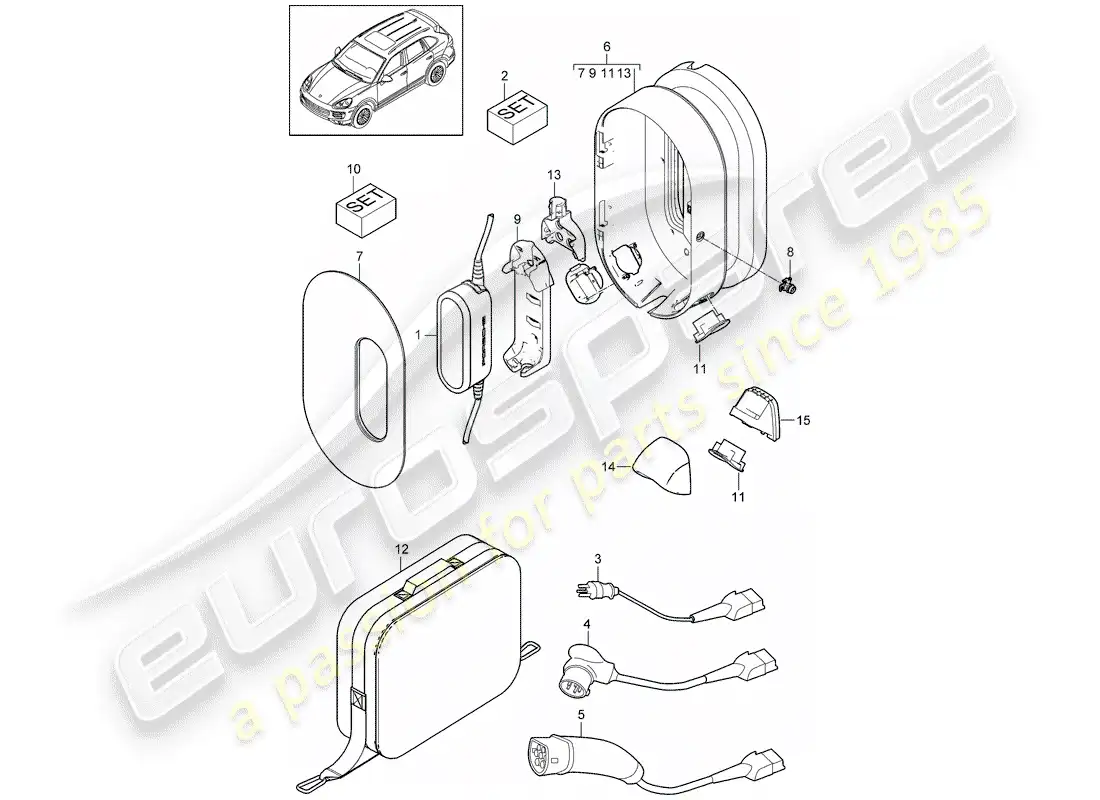 porsche 2014 (cayenne e2 92a) electronic unit part diagram