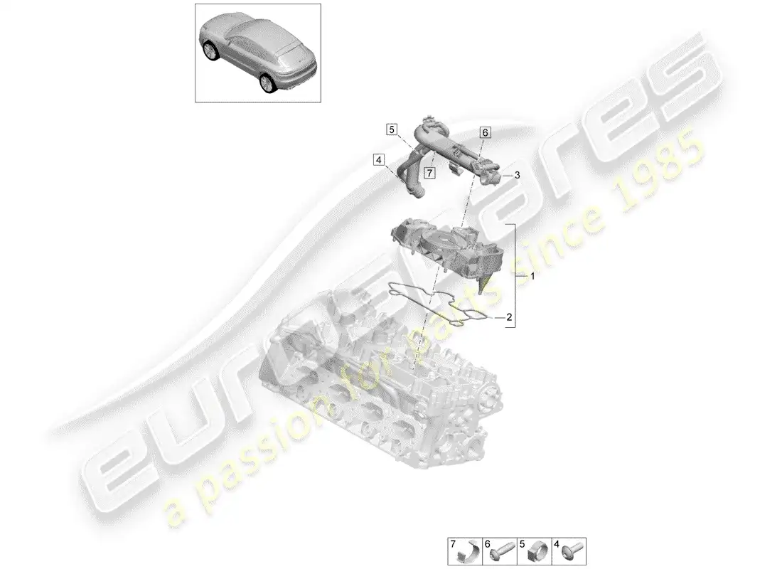 porsche 2020 (macan) oil separator parts diagram