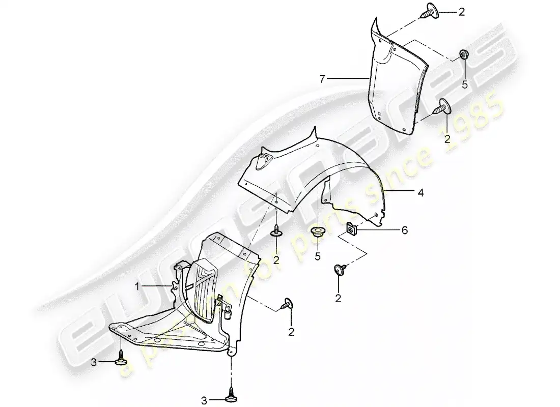 porsche 2007 (987 boxster) trims part diagram
