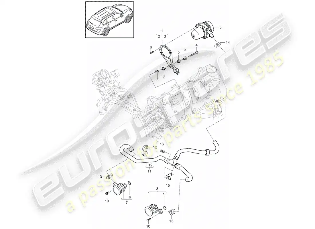 porsche 2014 (cayenne e2 92a) secondary air pump part diagram