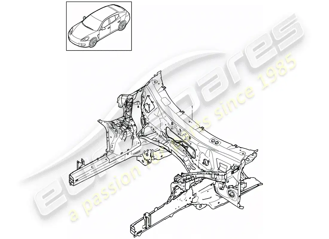 porsche 2014 (panamera 970) front end parts diagram