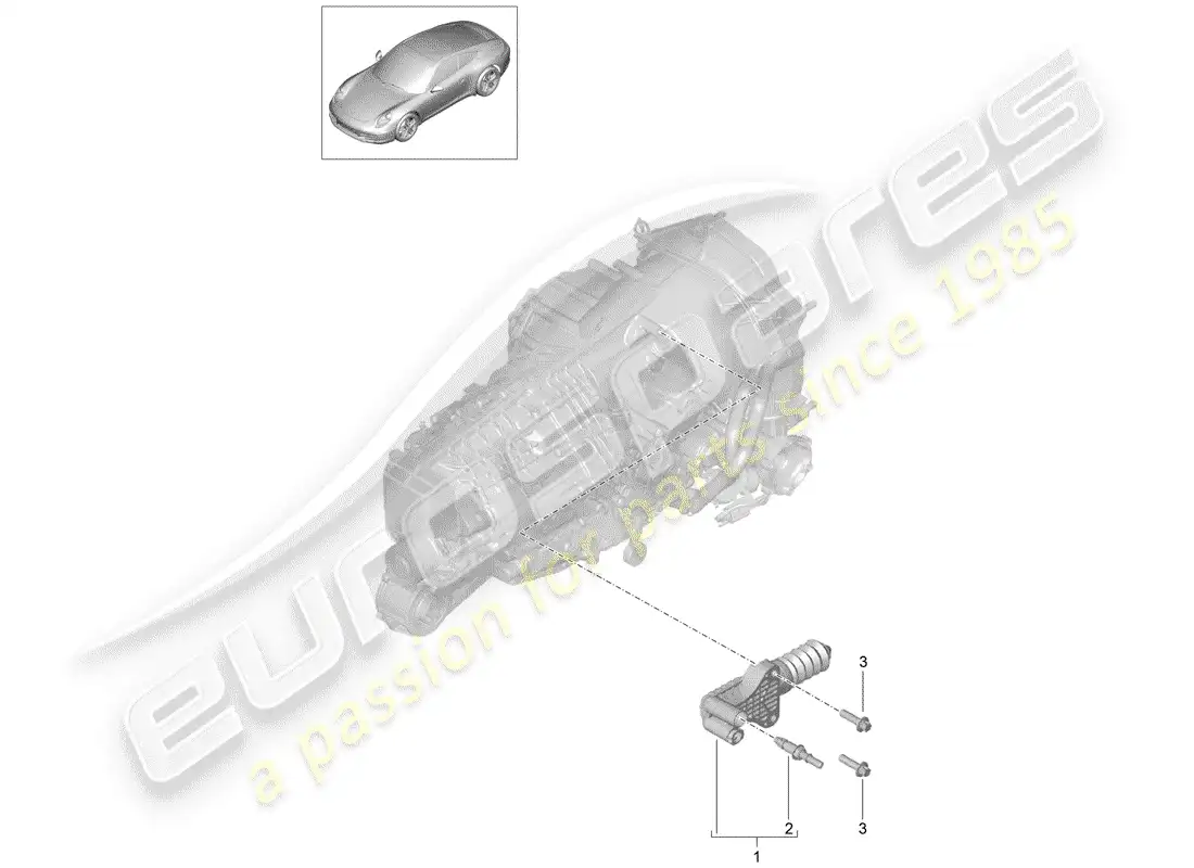 porsche 2015 (991-1) clutch release parts diagram