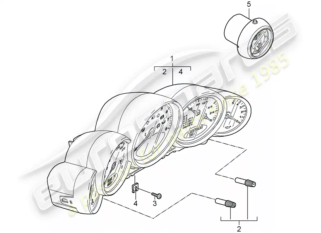 porsche 2011 (997-2) instruments parts diagram