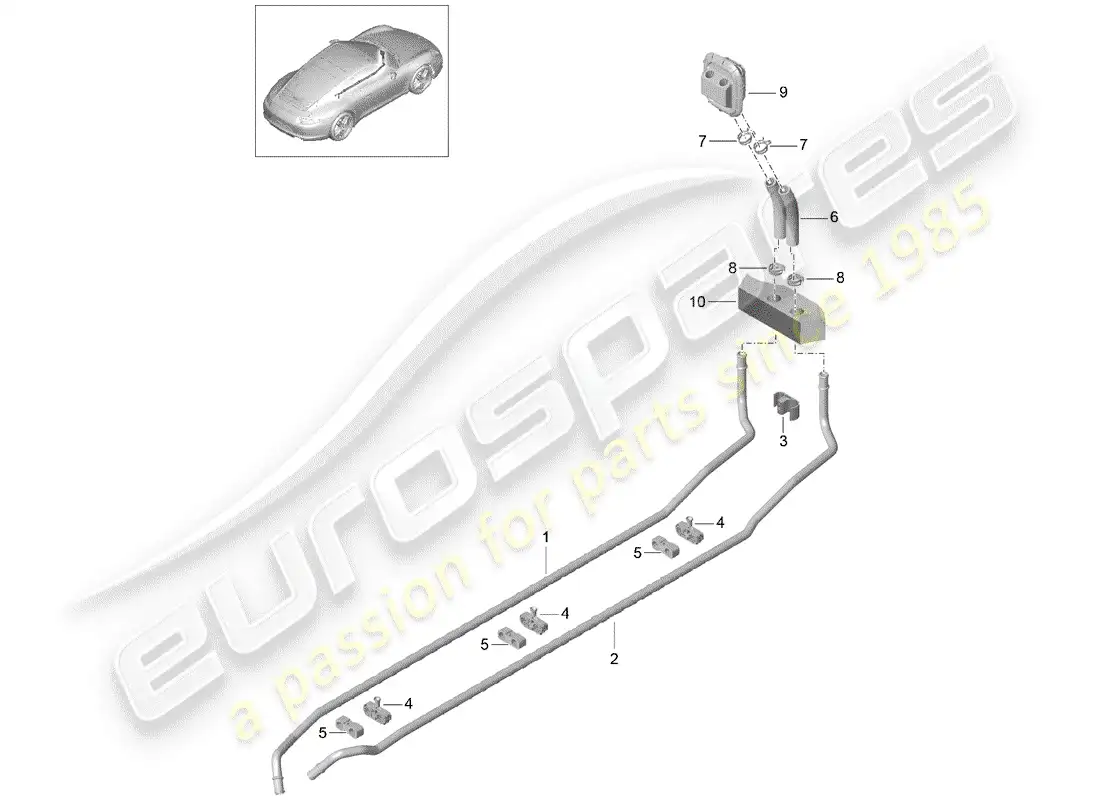 porsche 2013 (991-1) heater parts diagram