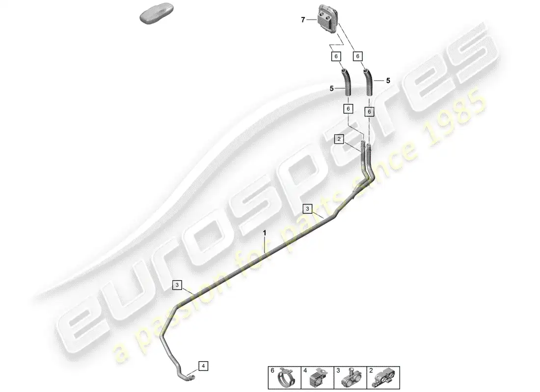 porsche 2019 (718 boxster spyder) heater parts diagram