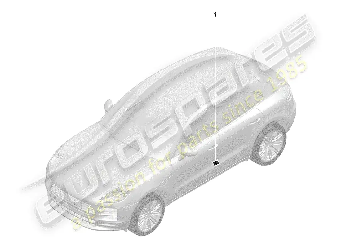 porsche 2019 (macan) tire pressure parts diagram