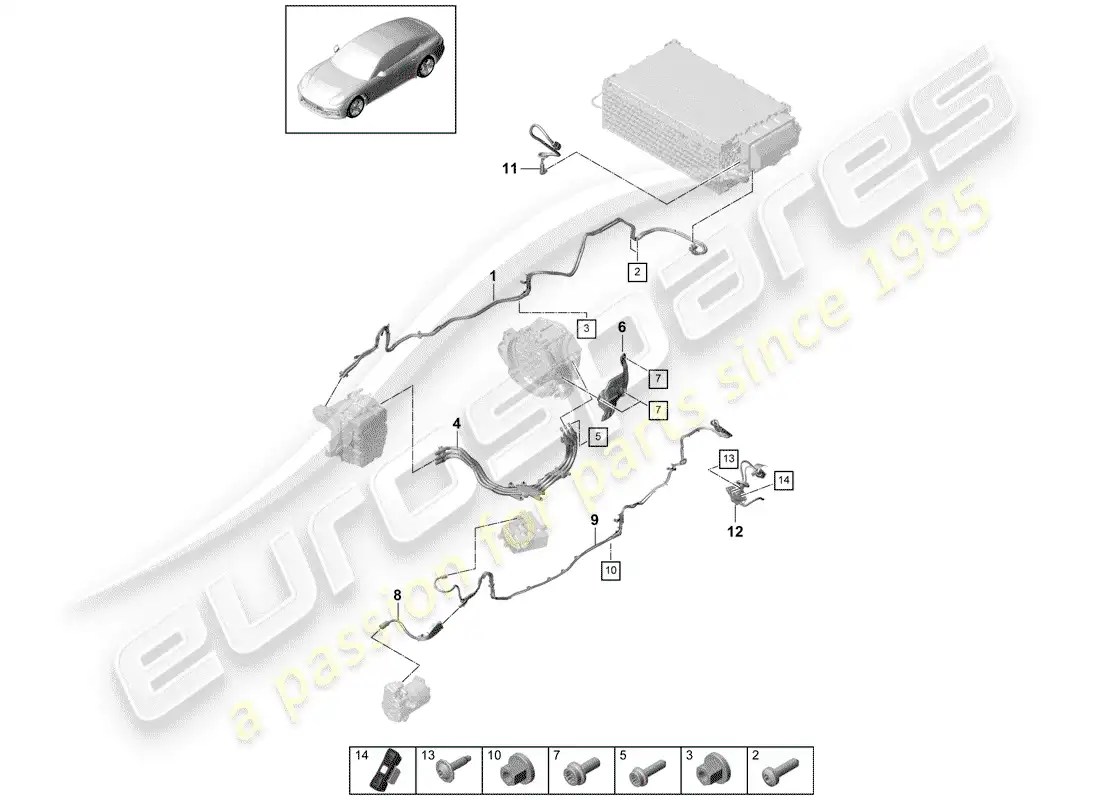 porsche 2017 (panamera 971-1) wiring harnesses part diagram