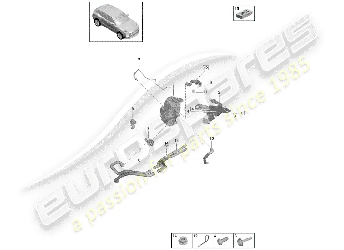 porsche 2019 (macan) additional heater parts diagram