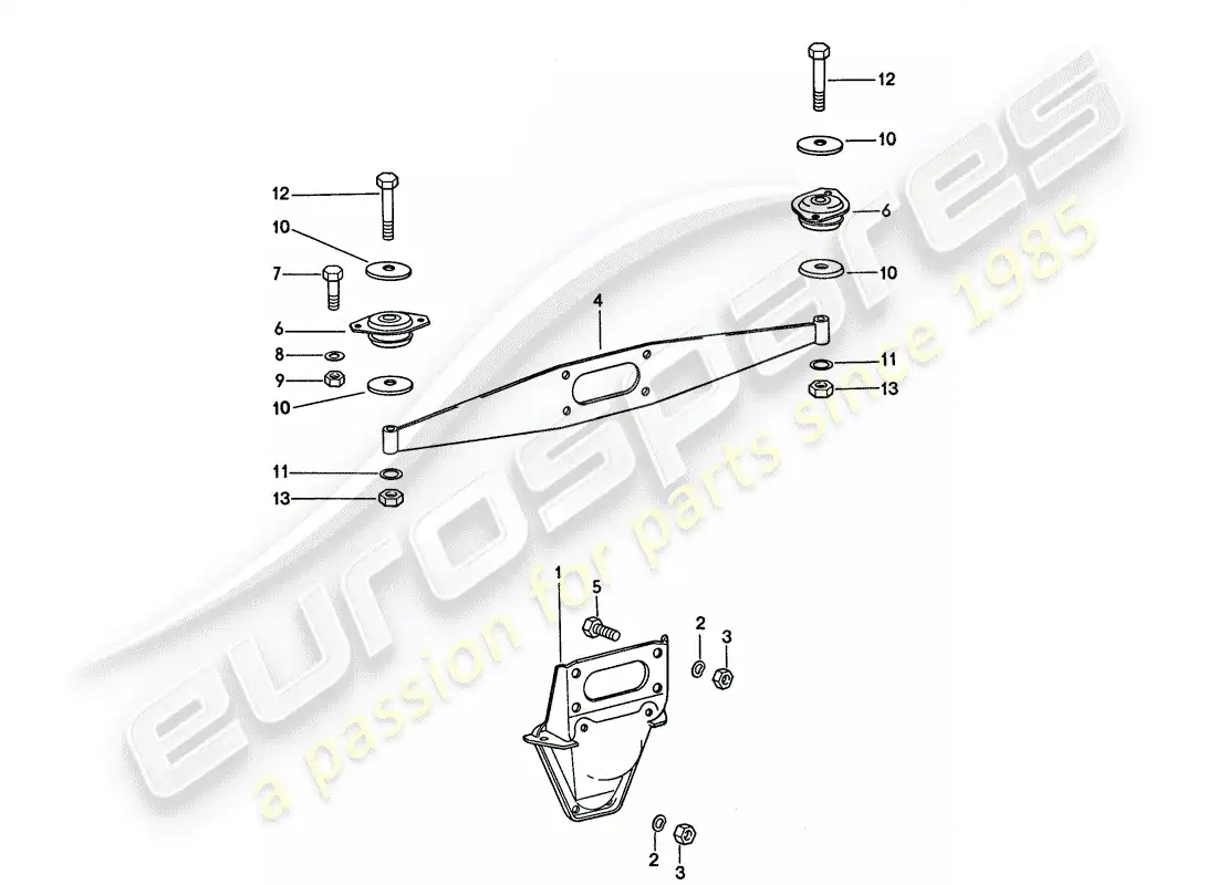 porsche 1974 (911) engine suspension parts diagram