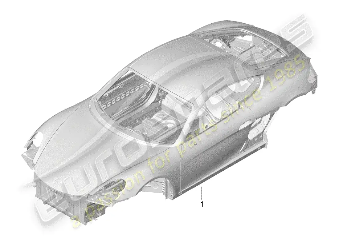 porsche 2016 (981 cayman) car body parts diagram