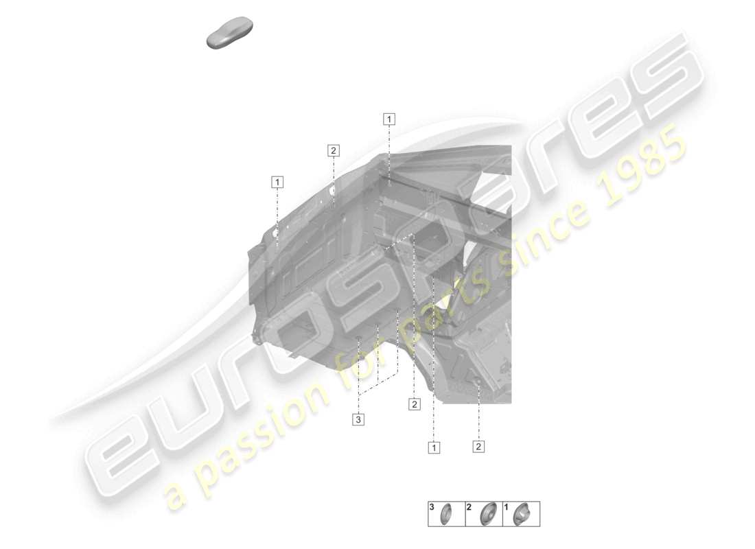porsche 2022 (992-1 turbo / s) plugs for body front car body front end part diagram