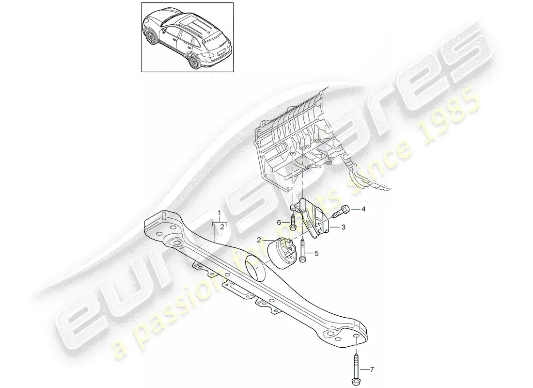 porsche 2012 (cayenne e2 92a) transfer box parts diagram