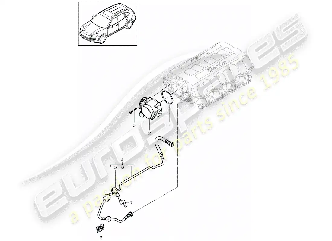 porsche 2014 (cayenne e2 92a) throttle body parts diagram