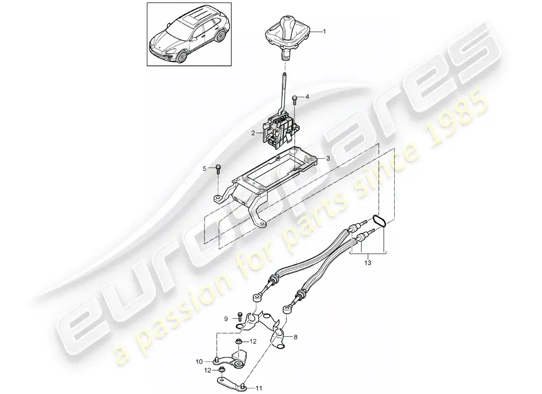 porsche 2014 (cayenne e2 92a) transmission control part diagram