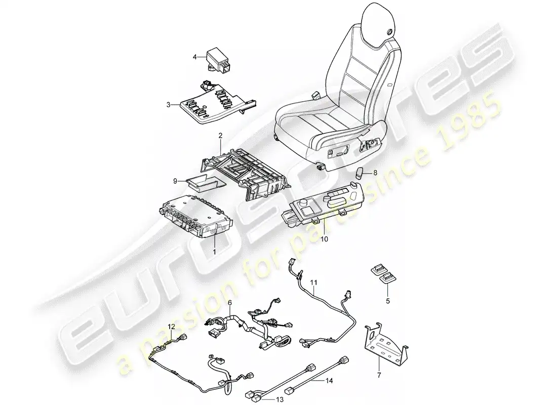 porsche 2010 (cayenne e1 9pa) switch parts diagram