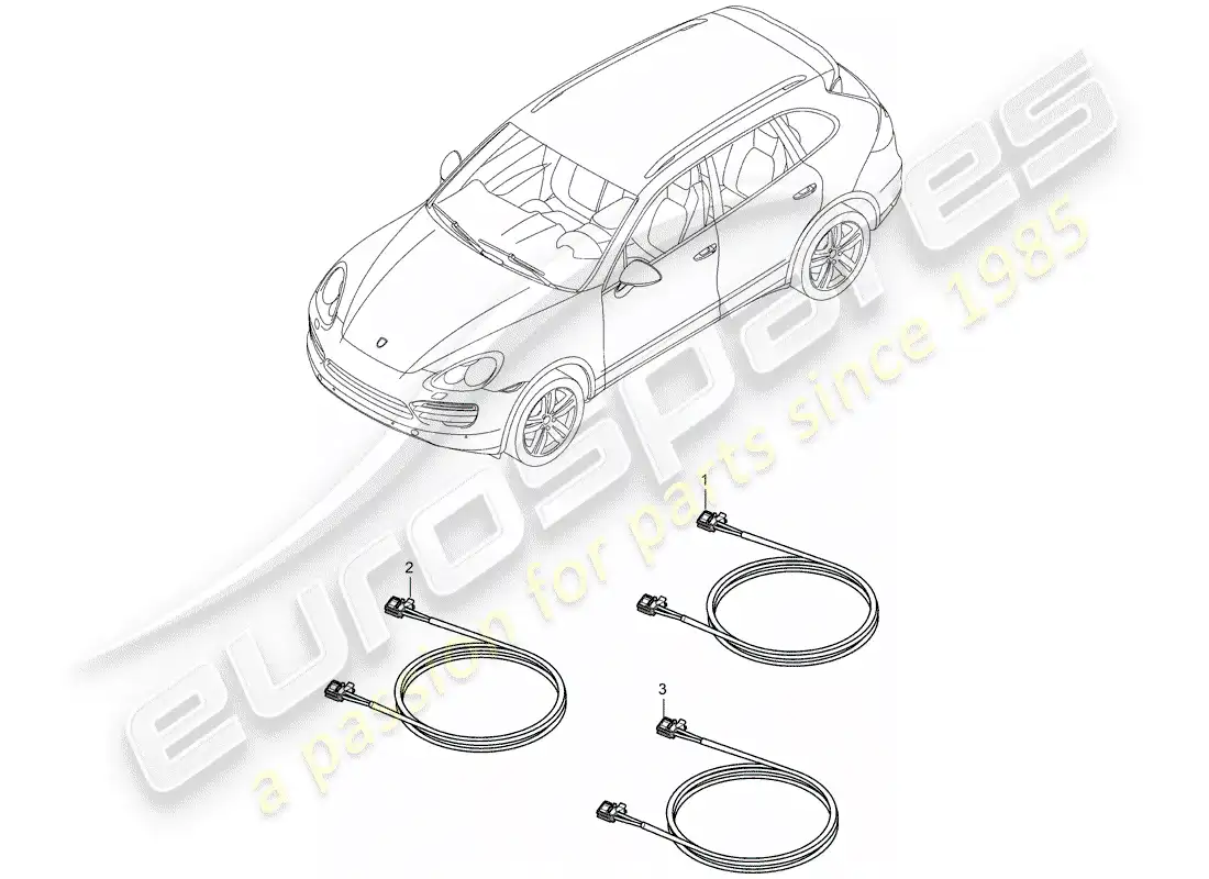 porsche 2016 (cayenne e2 92a) light fibre optic parts diagram