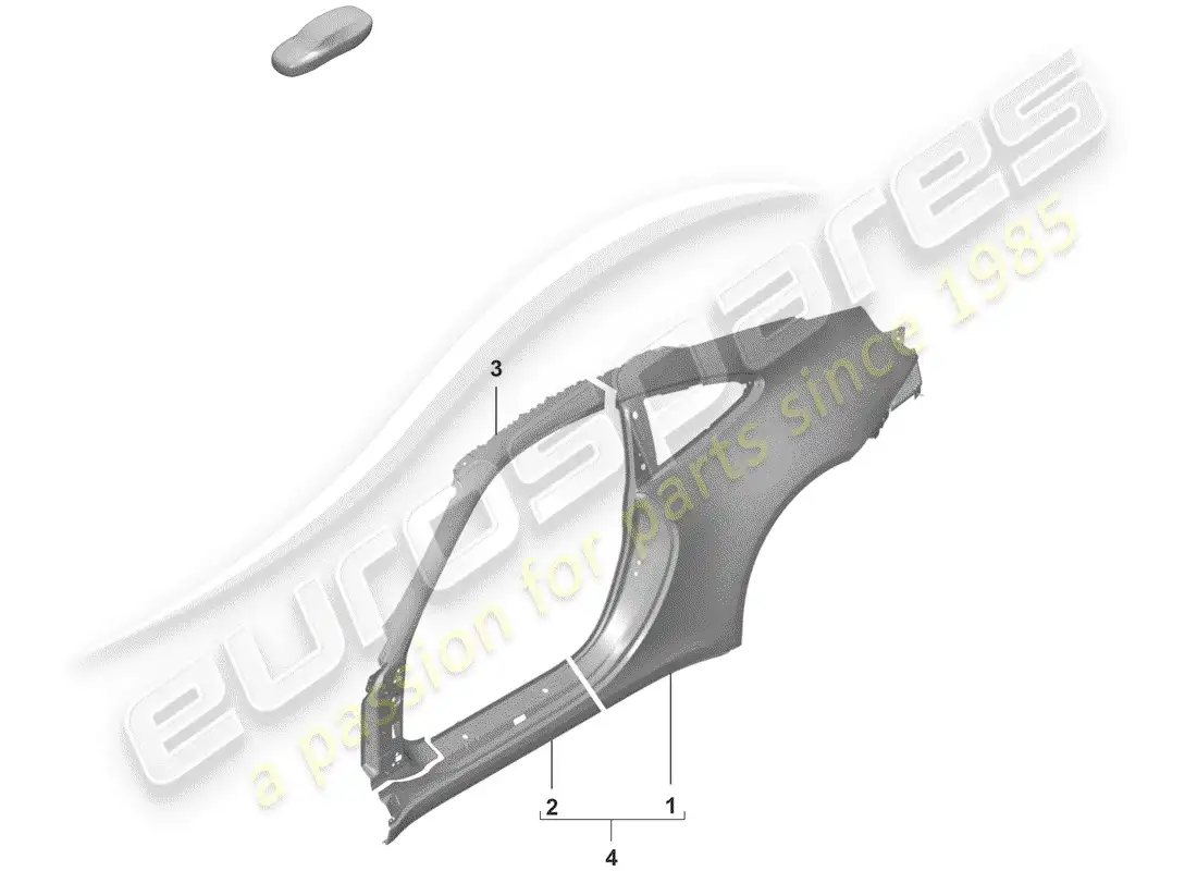 porsche 2019 (992-1) side panel parts diagram