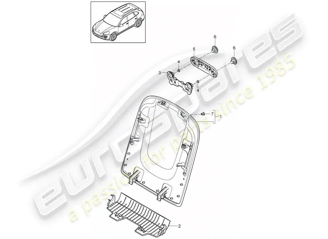 porsche 2016 (cayenne e2 92a) cover parts diagram