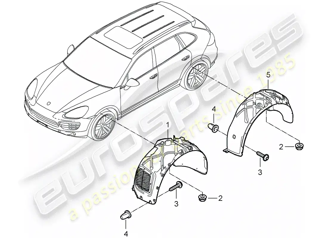 porsche 2013 (cayenne e2 92a) lining parts diagram