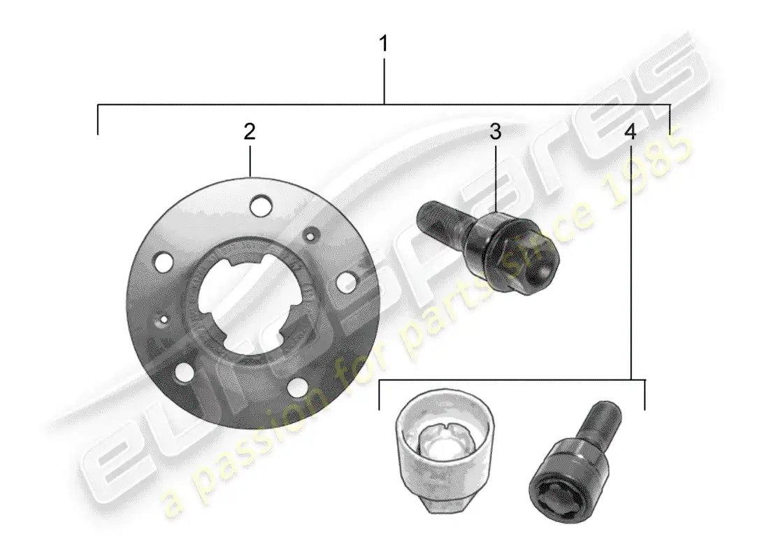 porsche 2016 (tequipment cayenne) spacer washer parts diagram