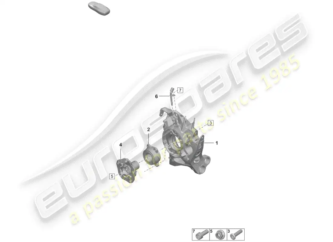 porsche 2019 (992-1) rear axle parts diagram