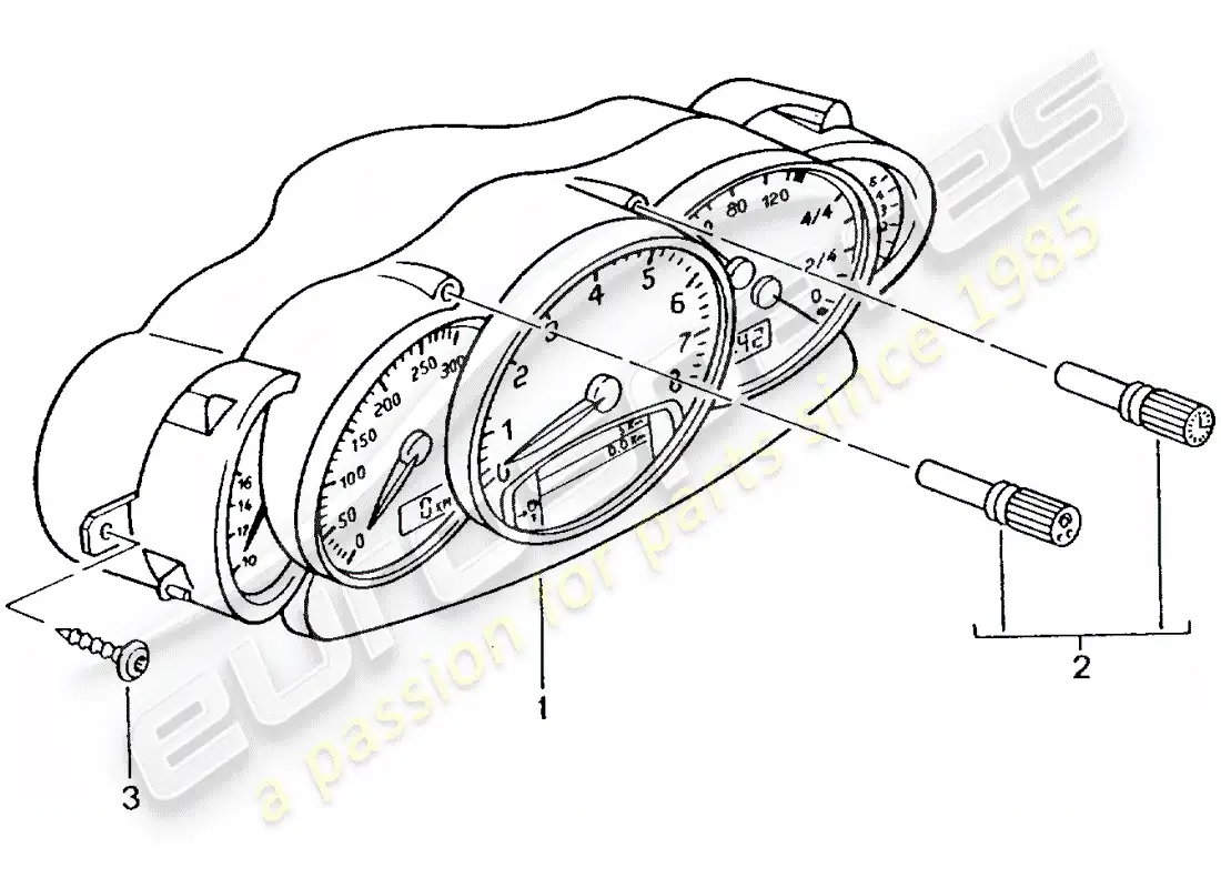 porsche 2003 (996 turbo / gt2) instruments - complete - see memo ti: - gr.9 , nr.10/01 parts diagram