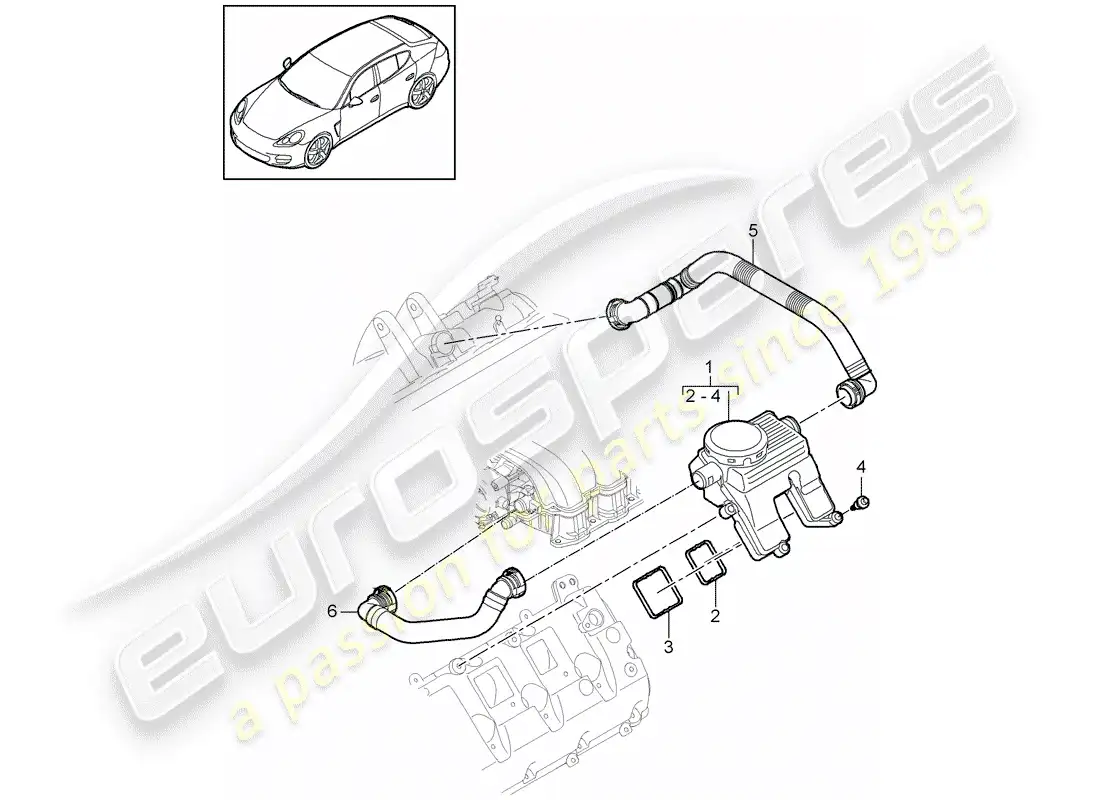 porsche 2016 (panamera 970) crankcase parts diagram