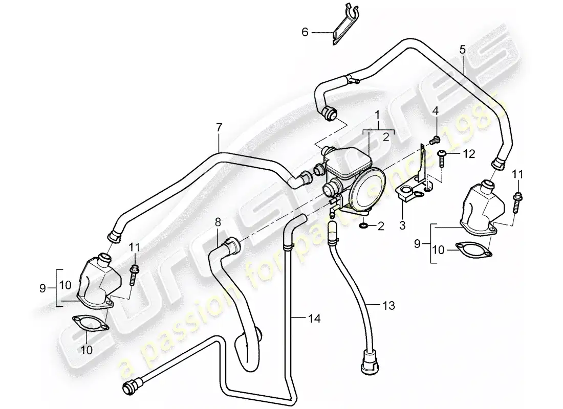 porsche 2006 (997-1) crankcase parts diagram