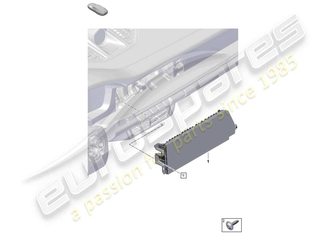 porsche 2024 (992-2) display unit and control panel with touchscreen part diagram