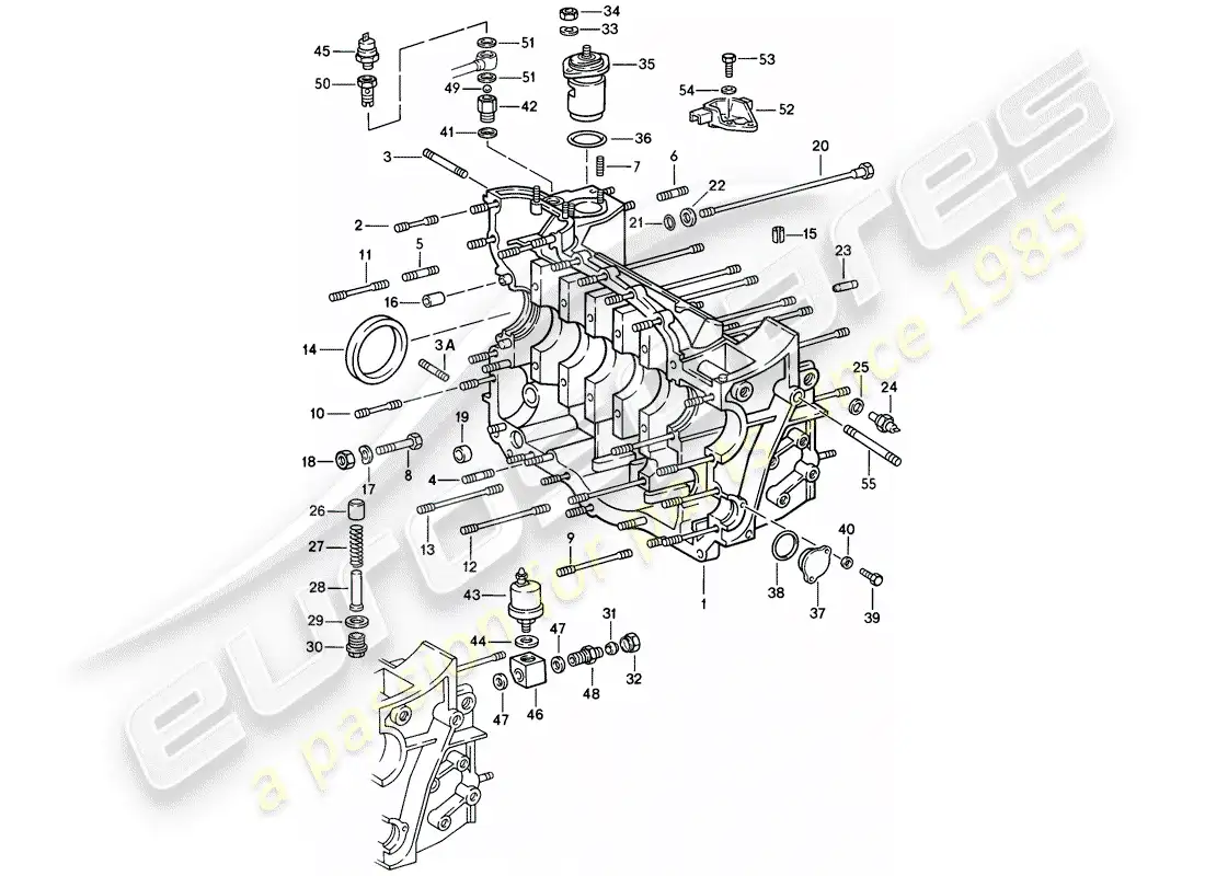 porsche 1989 (911) crankcase - repair set for maintenance - see illustration: parts diagram