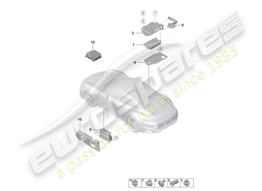 porsche 2022 (992-1 turbo / s) amplifiers part diagram